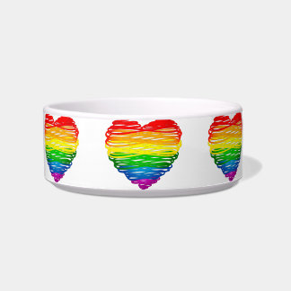 Écuelle Le cœur arc-en-ciel de SlipperyJoe griffonné tourb