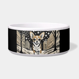 Écuelle Le designer Chihuahua dans le City Dinner Bowl
