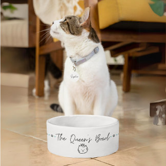 Écuelle Le Queen's Bowl Funny Cat Water Food Dish