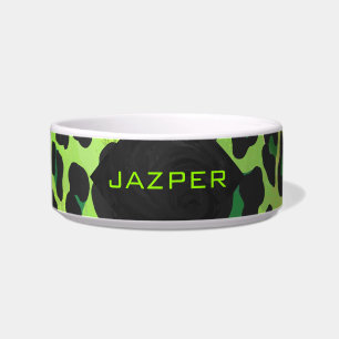 Écuelle Léopard noir et vert avec Monogramme