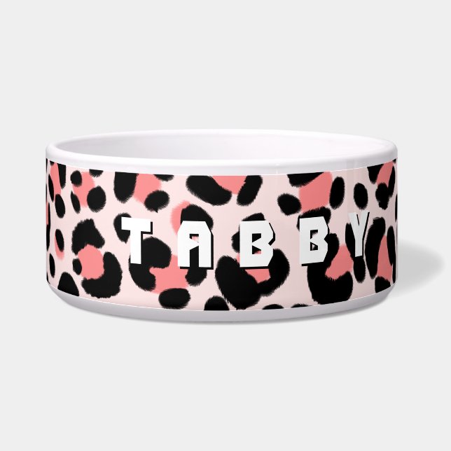 Écuelle Leopard Orange noir Beige personnalisé (Droite)