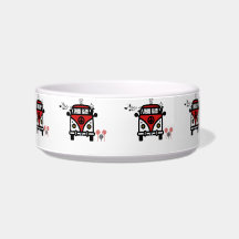 Les Chiens Rock Hippie Bus Pet Bowl
