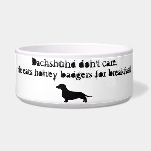 Écuelle Les Dachshunds mangent des blaireaux de miel