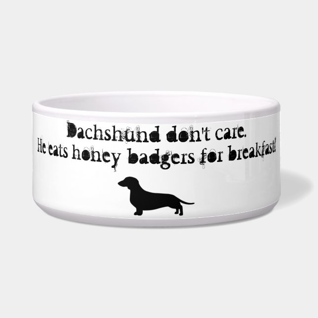 Écuelle Les Dachshunds mangent des blaireaux de miel (Devant)