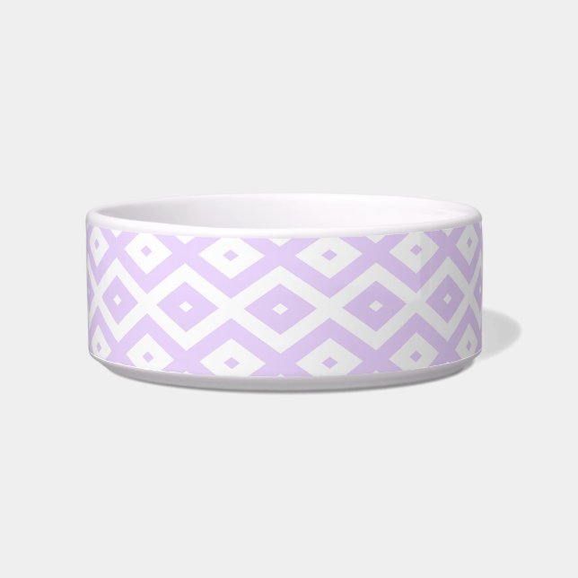 Écuelle Lilac motif de diamants violet et blanc (Devant)