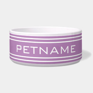 Écuelle Lilac Stripes personnalisé monogramme bols pour an
