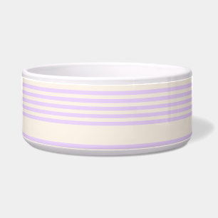 Écuelle Lilac violet et beige cinq bandes motif
