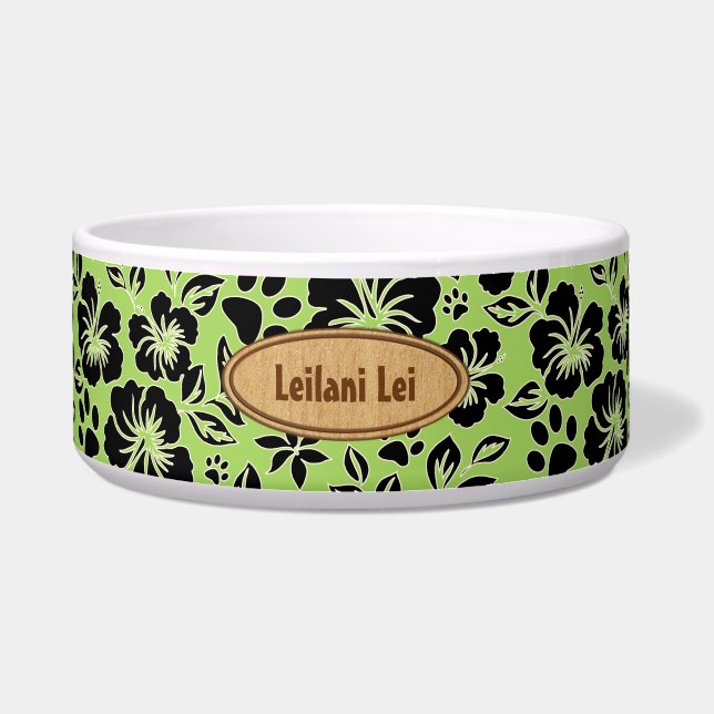 Écuelle Lilikoi Paw Hibiscus Hawaïen Monogram Lime (Devant)