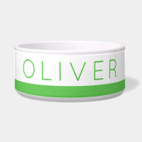 Lime Green Bright Stripe Custom Chien Nom