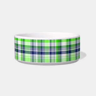 Écuelle Lime Green, Navy Blue, White Preppy Madras Plaid