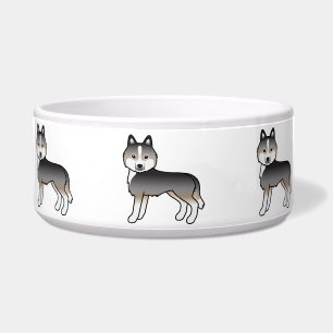 Écuelle Loux loup gris husky sibérien chiens de dessin ani