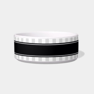Écuelle Lt Gris Gris Blancs Noir Nom Monogramme