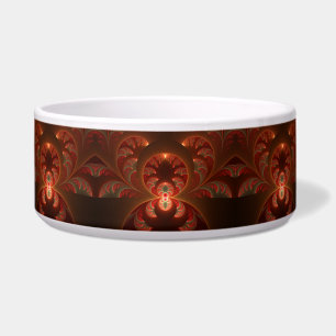 Écuelle Lumineuse abstrait orange moderne rouge fractal Bo