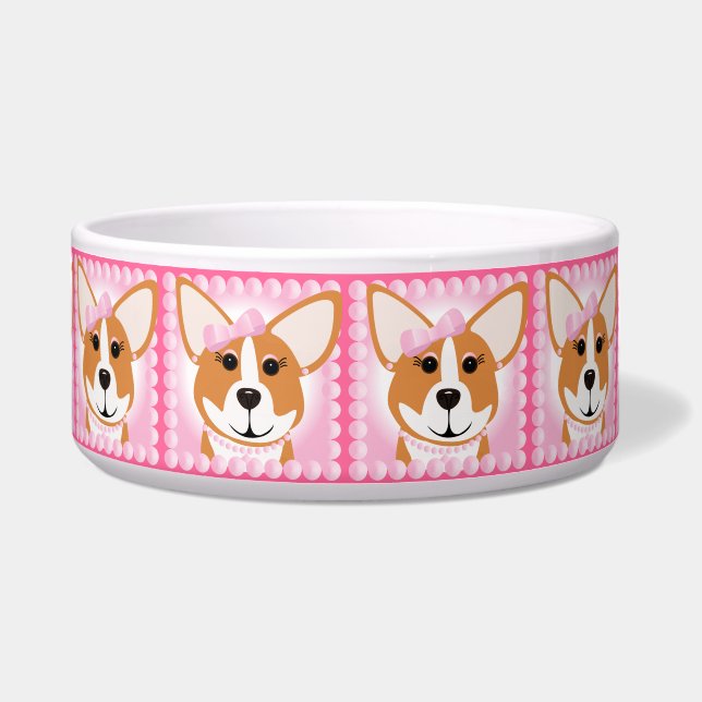 Écuelle Madame Dog Bowl de corgi (Devant)