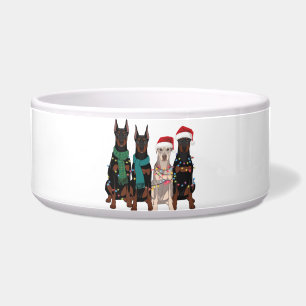 Écuelle Maman Chien Amoureuse De Doberman Noël Vacances 