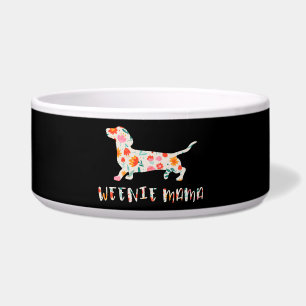 Écuelle Maman Weenie Dachshund floral