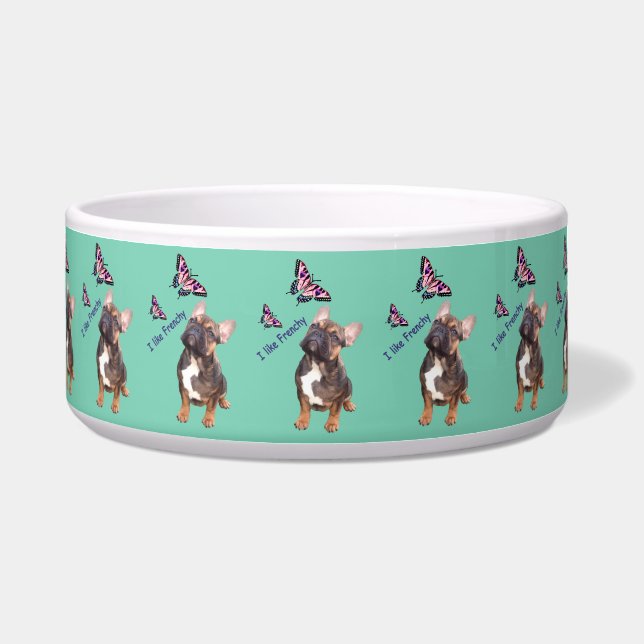 Écuelle Mangeoire pour chiens Bouledogues Français (Devant)