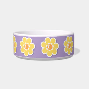 Écuelle Marguerites de printemps sur violet pastel