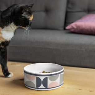 Écuelle Marine Bleu et rose Retro/Mid-Century Cercles Anim