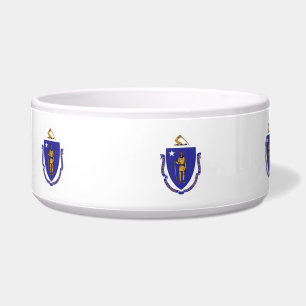 Écuelle Massachusetts State Flag Pet Bowl