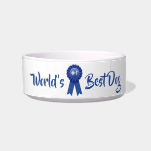 Écuelle Meilleur chien du monde, #1 Blue Ribbon Pet Bowl
