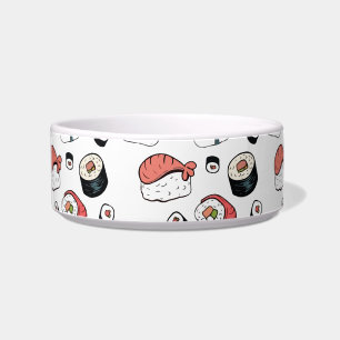Écuelle Mélange de Sushi Dessiné à la Main pour Animal