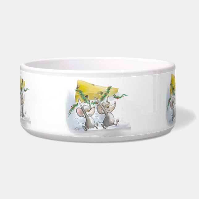 Écuelle Merry Mice Mic & Mac Holiday Pet Bowl (Devant)