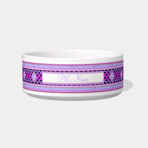 Écuelle Métal violet avec carrés noirs