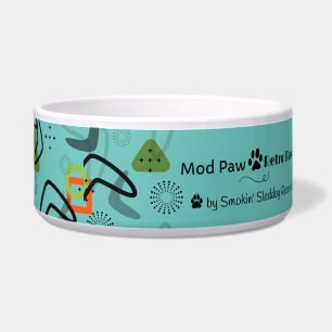 Écuelle Mi-siècle Mod Inspirée Rétro Ceramic Pet Bowl
