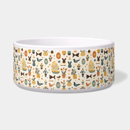 Écuelle Mid‑Century Modern Easter Pet Bowl | Retro Bunny