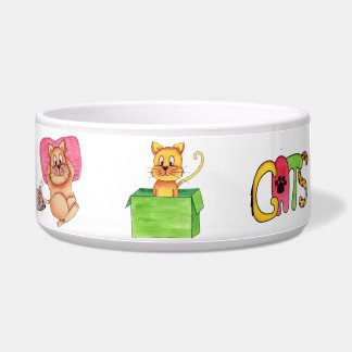 Écuelle Mignonne Un Jour Dans La Vie D'Un Chat Chat