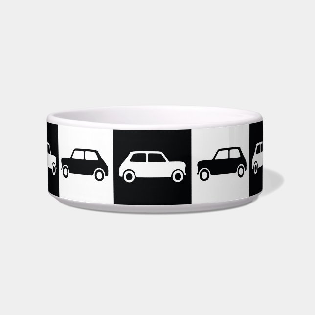 Écuelle Mini Cooper en carton noir (Devant)