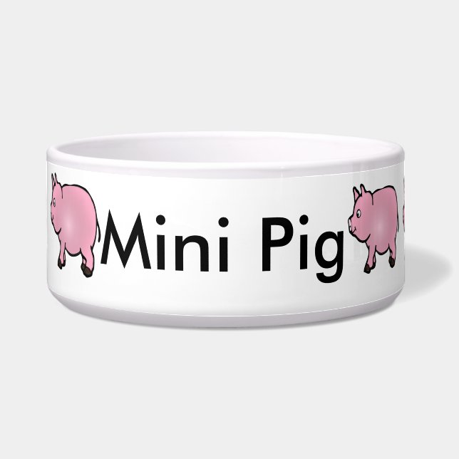 Écuelle Mini porc rose personnalisé (Devant)