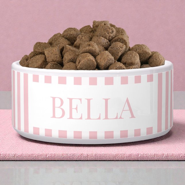Écuelle Modern Bold Pink Stripes Pattern Minimal Dog Pet (Modern Bold Pink Stripes Pattern Minimal Dog Pet Bowl)