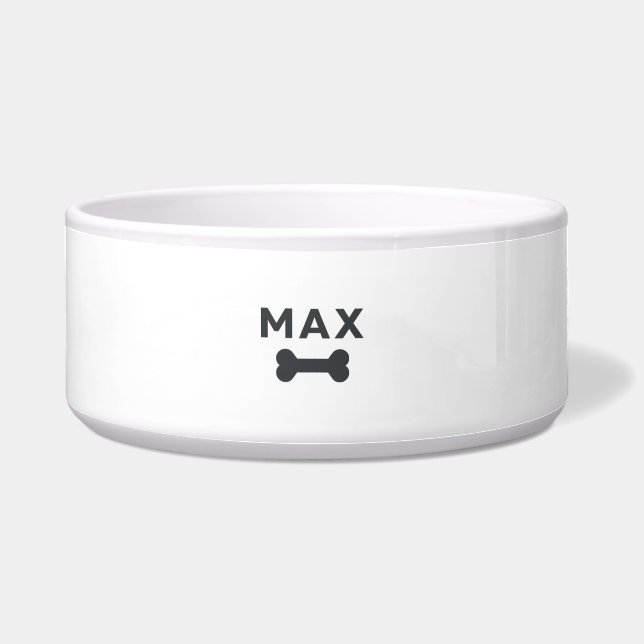 Écuelle Modern Personalized Pet Bowl (Devant)