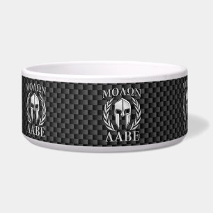 Écuelle Molon Labe Chrome Style Spartan Armor Fibre de car