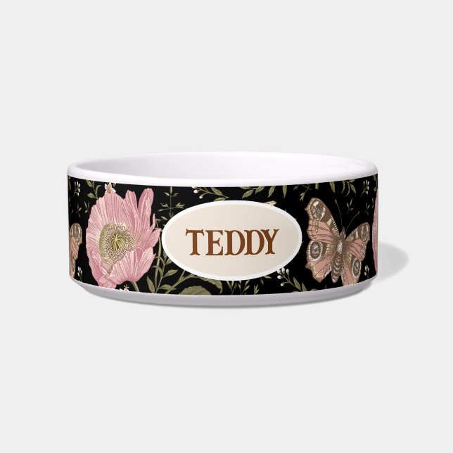 Écuelle Monogramme botanique Fleur sauvage moderne et tend (Devant)