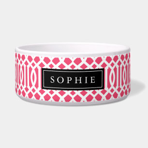 Écuelle Monogramme de Trellis rose et noir