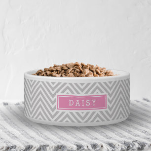 Écuelle Monogramme gris et rose au fromage