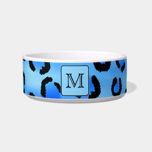 Écuelle Monogramme personnalisé, modèle bleu d'empreinte