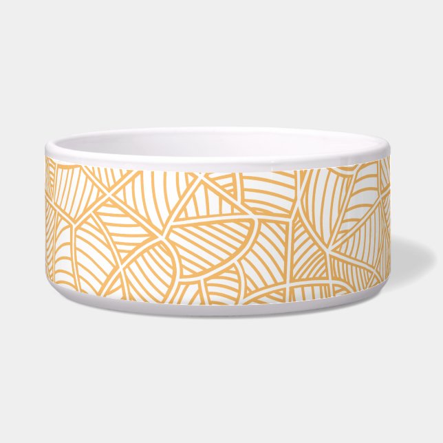 Écuelle Mosaïque feuille aléatoire pâle orange (Devant)