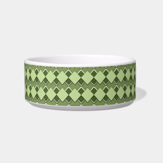 Écuelle Motif à carreaux et losanges à damier vert forêt