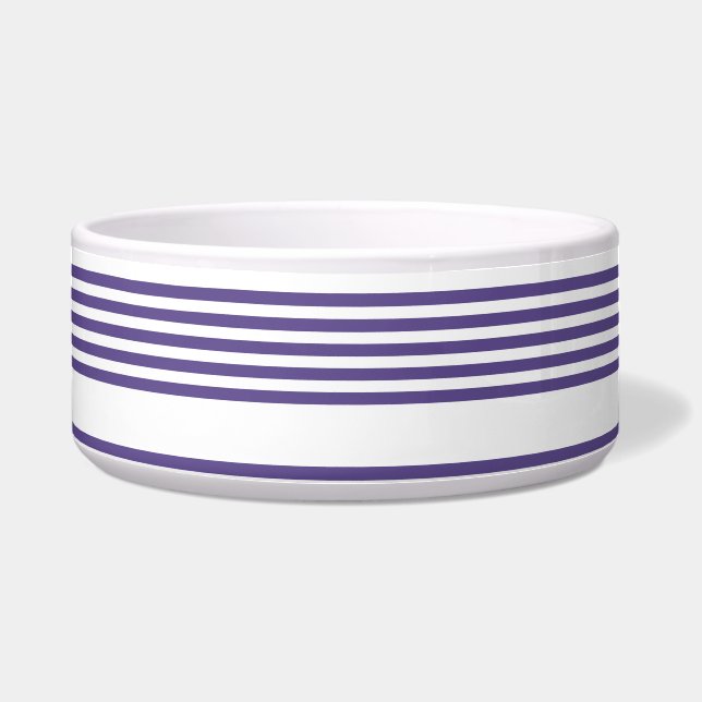 Écuelle Motif à cinq bandes Ultra violet et blanc (Devant)