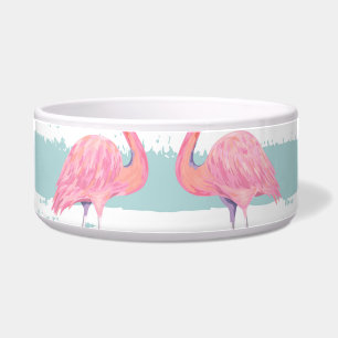 Écuelle Motif Arrière - plan Exotique Flamant rose rayé
