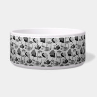 Motif atomique noir et blanc en céramique poêle Bo