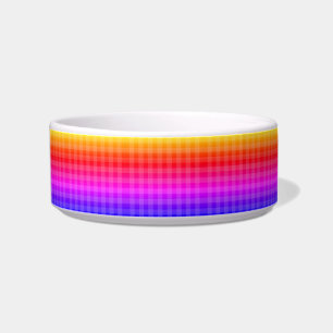 Écuelle Motif bleu rose violet rouge orange jaune plaid