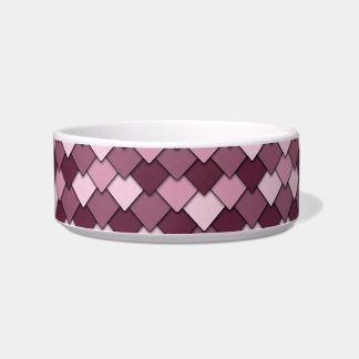 Écuelle Motif carré et diamant rose cerise