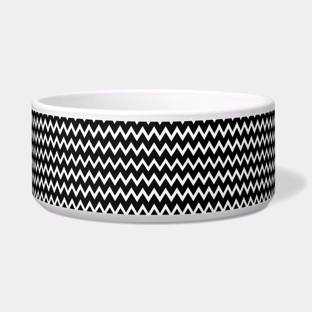 Écuelle Motif Chevron Noir Et Blanc (Devant)