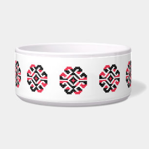 Écuelle Motif croix rouge et noir original