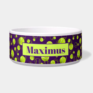 Écuelle Motif de balle de tennis jaune violet